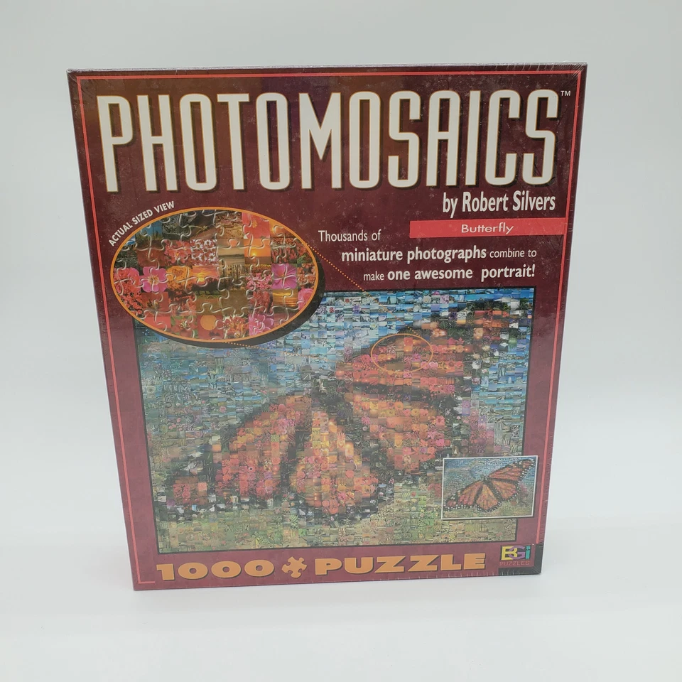 Photomosaics By Robert Silvers "Butterfly" 1000 Pieces Jigsaw Puzzle - Image 1 of 4