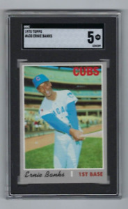 1970 Topps baseball card #630 Ernie Banks Chicago Cubs graded SGC 5