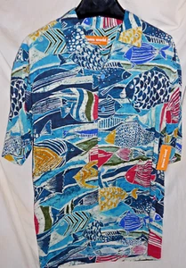 Camicia Jams World RAINBOW RUNNER Fish Honolulu Hawaii taglia M nuova con etichetta - Foto 1 di 4