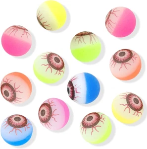 HAIKING Halloween Bouncy Scary Eyeballs, 12 Pcs Glow in the Dark Horror Props... - Picture 1 of 12