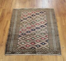 Traditional Vintage Wool Handmade Classic Oriental Area Rug Carpet 136X 104cm