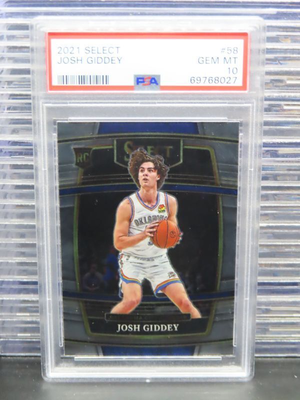 2021-22 Select Josh Giddey Concourse Rookie RC #58 PSA 10 Thunder