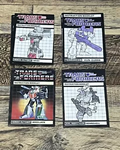 Instruction Manual Booklet 1985 Hasbro G1 Transformers Wheel Jack Bomb Shell (4) - Picture 1 of 2