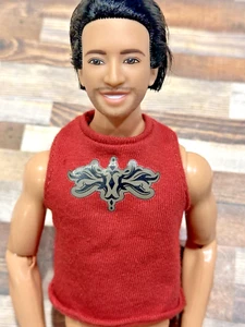 Barbie My Scene Fashion Fever Boy Motorcycle Ken Red Top Mattel -Clothes only 🔴 - Picture 1 of 4