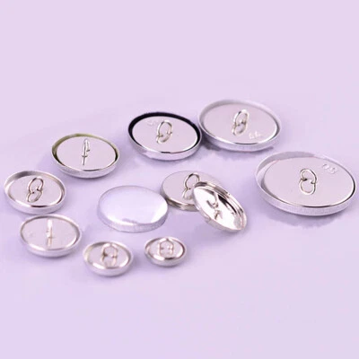 100X Cover Button Kit Metal Handmade Fabric Round Covered Clothing Craft DIY  - Image 1 of 3