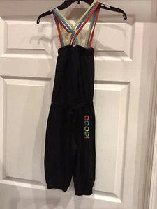 Coogi girls black jumpsuit Romper with colorful straps Size 8 Kids 2010 - Picture 1 of 7
