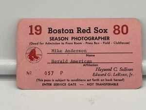1980 Boston Red Sox Pass Perez 25 HR/Rice 24 HR/Yaz 15 HR/Lynn/Eck 12 Wins⚾️ - Picture 1 of 3