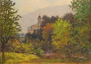 Michele Viotti (Cuneo 1901-Moncalieri 1989) "Torre Pellice-autunno".Dipinto olio - Imagen 1 de 12