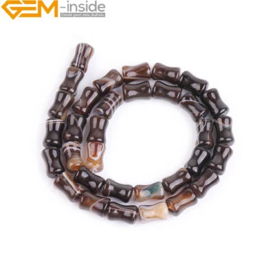 Hueso de bambú de piedras preciosas naturales surtidas cuentas sueltas para hacer joyas 15" 30 piezas Foto 1 de 4