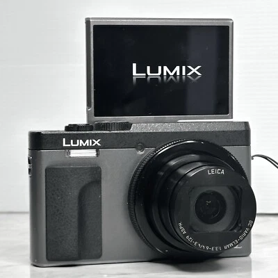 Panasonic Lumix DMC-TZ90 Black Silver Compact Digital Camera TESTED & WORKING! - Image 1 of 4