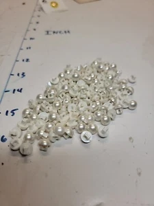 Plastic Pearl Buttons Single Hole 120ct - Picture 1 of 3