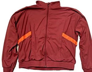 Adidas Youth Medium Full Zip Jacket Water -  Dark Red & Orange - Picture 1 of 10