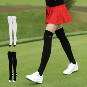 Calze da golf donna estive alte elastiche al ginocchio calze sottili con fondo asciugamano - Foto 1 di 22