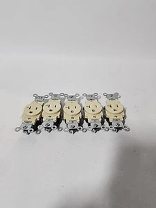 Lot 5 Hubbell HBL5269C AC Female Edison NEMA 5-15R Receptacle 15A 125V Connect - Picture 1 of 2