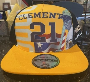 Roberto Clemente 21 Black Baseball Cap Hat Gorra Puerto Rico PR Flag 3000 Hits - Picture 1 of 5
