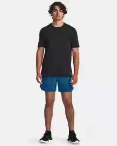 Pantalones Cortos Under Armour Peak Tejidos 6" Azul Negro Para Hombre - 2XL - Imagen 1 de 5