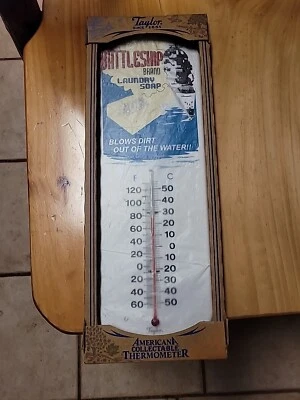 Battleship Brand Laundry Soap Thermometer Taylor Americana Collectable New   - Image 1 of 4