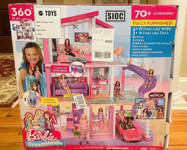 Barbie DreamHouse Dollhouse with 70+ Accessories, Working Elevator