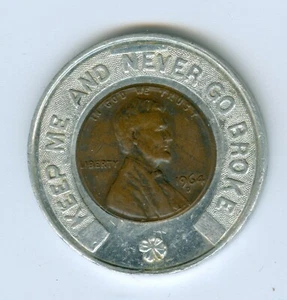 ENCASED BY BILTWEL SHOES A 1964-D LINCOLN CENT - Picture 1 of 2