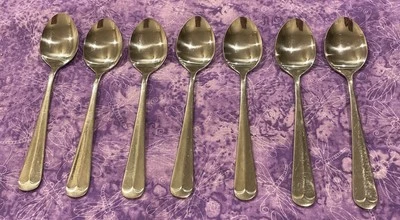 The Main Course MNF3 Teaspoons Spoon Korea Stainless Flatware Set of 7 Vintage - Image 1 of 4
