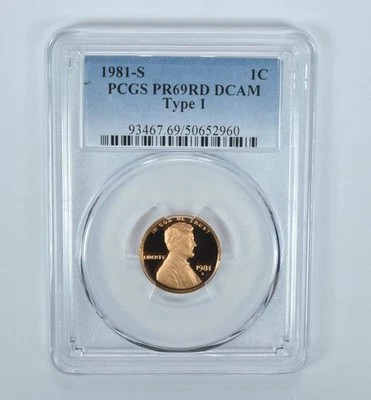 1981-S Lincoln Memorial Cent Type 1 PR69 RD DCAM PCGS Blue Label *2482 - Image 1 of 4