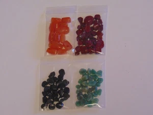 Perline pietre preziose multicolore varietà vintage lotto di 4 confezioni NOS - Foto 1 di 14