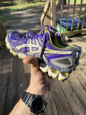 ASICS GEL Nimbus 14 Limited Edition  Running Shoes Purple Yellow Size 6.5 - Image 1 of 4