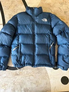 THE NORTH FACE VINTAGE DONNA 1996 NUPTSE 700 PIUMINO GIACCA BLU ACQUA S - Foto 1 di 10