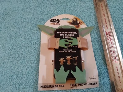 NEW Disney Star Wars Mandalorian Baby Yoda Flexi Phone Holder Stand Gift - Image 1 of 3