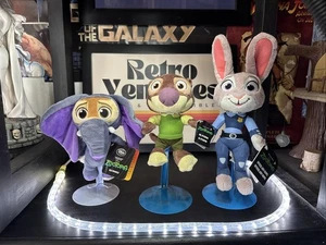 Zootopia Disney Store Plush Lot Mr. Otterton Elle-Finnick & Judy Hoops NWT VG+ - Picture 1 of 10