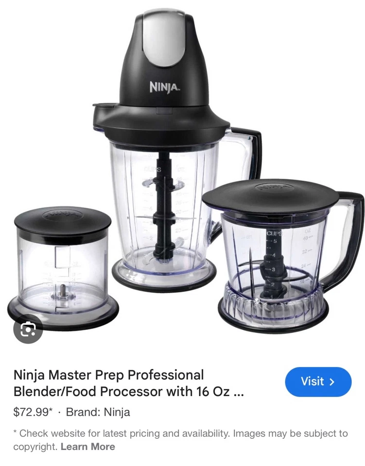 Ninja Master Prep Crush Blend切碎机食品处理器 — 第 1/1 张图片