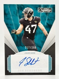 2020 Donruss Signature Series Joe Schobert Auto 217/299 Jacksonville Jaguars - Picture 1 of 2