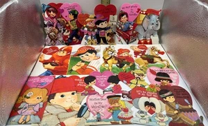 Vintage Valentinstag Papier Ausschnitte Karten Klasse Grundschule Kinder Ephemera - Bild 1 von 19