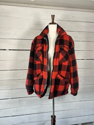 Men’s Vintage Weatherguard Red Buffalo Check Jacket Large  - Image 1 of 4