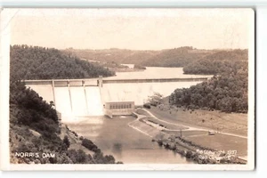 Postal RPPC Norris Dam Tennessee 1937, Rell Clements, Knoxville matasellos 1938 - Imagen 1 de 2