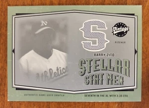 2004 Upper Deck Vintage SSM-19 Barry Zito Stellar Stat Men Jerseys NM Near Mint - Picture 1 of 2
