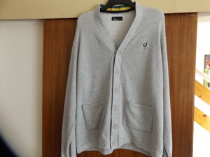 fred perry waffle cardigan