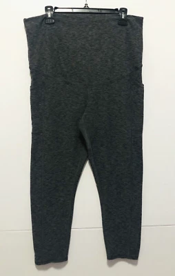 Maurices Maternity Yoga Pants Women’s L Gray Capri Athletic Activewear Leggings - Image 1 of 4