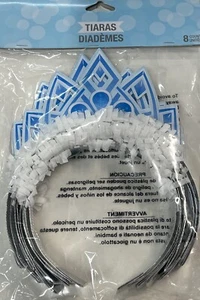 Snow Princess Tiara 8 Pack Child Size Winter Birthday Party Favors Decoration - Picture 1 of 2