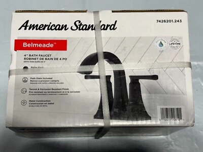 American Standard 7426201.243 Belmeade 4" Centerset Bathroom Faucet Matte Black