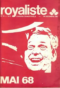 REVUE ROYALISTE N°13 - MAI 68 - DECEMBRE 1981 - Imagen 1 de 2