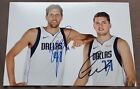 Luka Doncic And Dirk Nowitzki Autogramm 20X30cm Signed In Person Dalls Mavericks