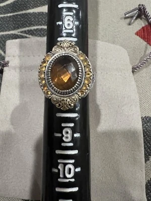 Konstantino Sterling Silver & 18K Yellow Gold Citrine Ring - Image 1 of 4