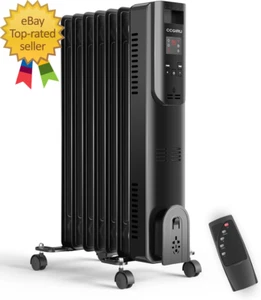 Oil Filled Radiator Heater Electric Radiant Heater with Remote Control 3 Heat S - Picture 1 of 7