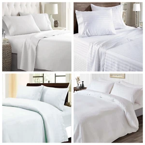 1000 Thread Count Egyptian Cotton White Fantastic Bedding Select Item - Picture 1 of 26
