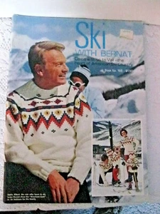 Ski with Bernat Eddie Albert Knitting Patterns 1969 Fashions No 166 Book Vintage - Picture 1 of 5
