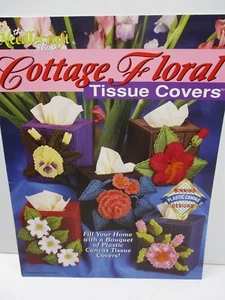 Needlecraft Shop Plastic Canvas Leaflet Cottage Floral Tissue Covers 5 Designs - Picture 1 of 3