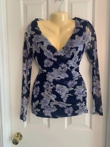 INC International Concepts Dress Top M Ruched Bodycon Figure Hugging Black - Foto 1 di 5