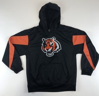 CINCINNATI BENGALS Official NFL Apparel Youth Large Black Orange Hoodie