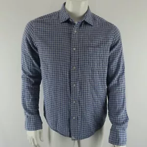 UNTUCKit Long Sleeve Button Up Shirt Mens M Slim Fit 100% Cotton Blue Gray - Picture 1 of 7